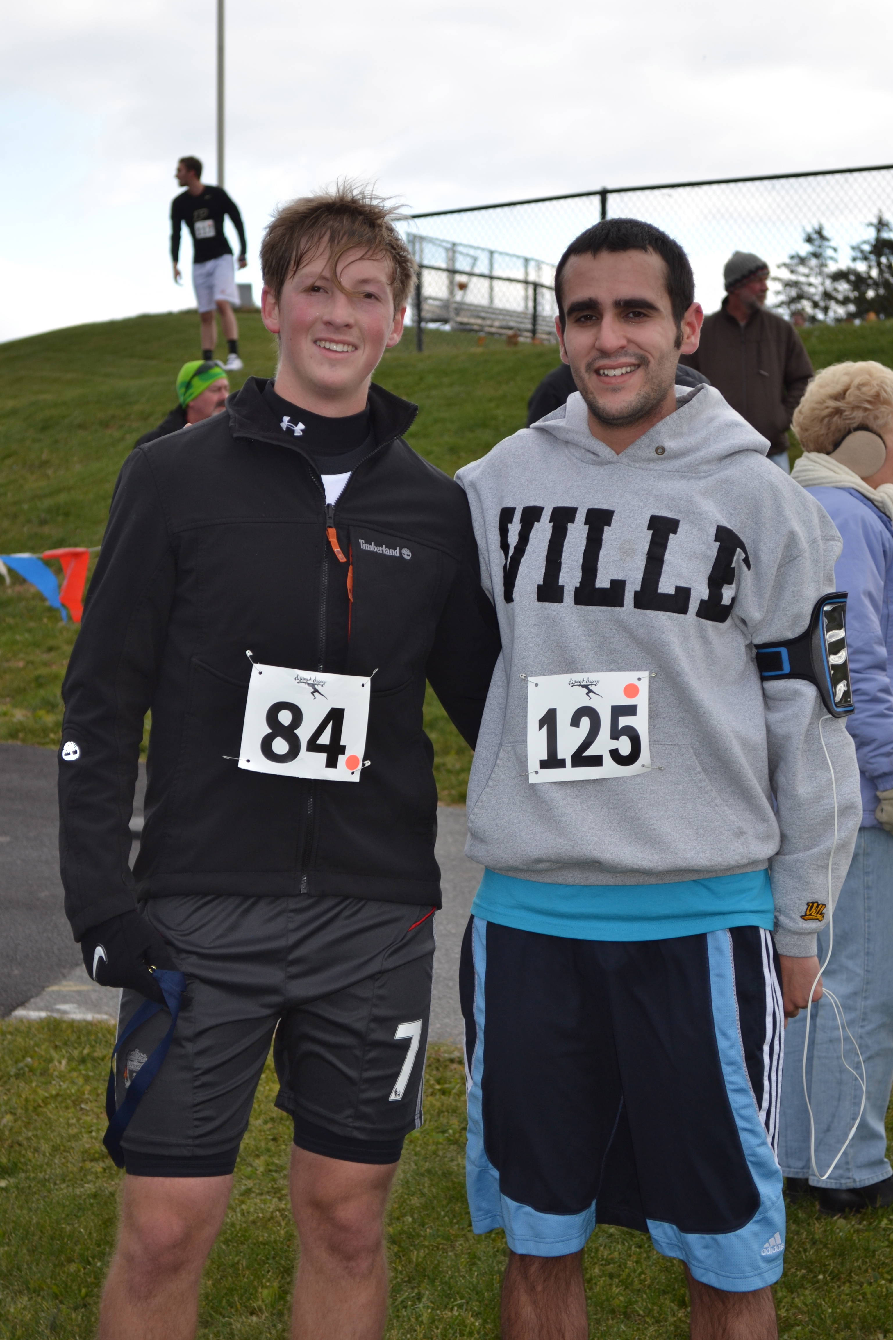 Joel and I after the 5k - Bucket list